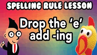 Spelling Rule Drop the e and add the suffix ing spellingrules ing dropthee [upl. by Nnail619]