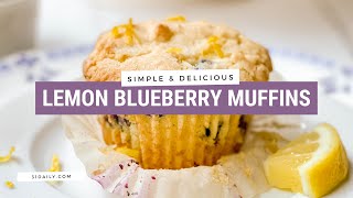 Lemon Blueberry Muffins Morning and Teatime Treat [upl. by Rossing]