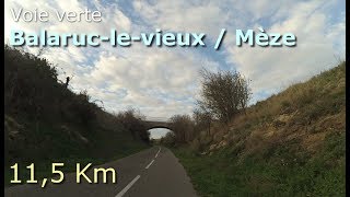 Voie verte BalarucleVieux  Mèze Vélo marche course à pied [upl. by Rengaw]