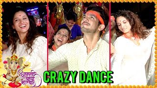 Ankita Lokhande CRAZY DANCE At Arjun Bijlani Ganpati Visarjan 2018 [upl. by Kinimod]