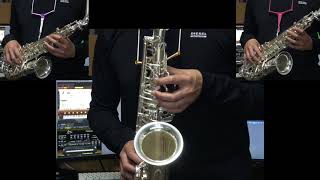 Giraffe Blues Kaname Solo Requiem ワルキューレ Alto Sax Cover マクロスデルタ Macross Delta ジラフブルース Walkure 耳コピ [upl. by Ynnep]