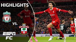 CLEAN SHEET 🙌 Liverpool vs Southhampton  FA Cup Highlights  ESPN FC [upl. by Beekman896]