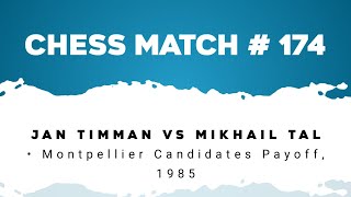 Jan Timman vs Mikhail Tal • Montpellier Candidates Payoff 1985 [upl. by Bury602]