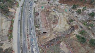 Mar 2024  M25 Junction 10 Update  Full closure weekend update  March 2024 focus on A3 work [upl. by Atirehgram]