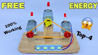 Free Energy Generator 100 working With Two Dc Motor  Top4 Free Mobile Charger  Magnetic Motor [upl. by Malti863]