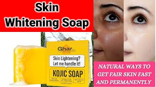 दूध जैसा गोरा करता है Kojic soap ghar kojic soap review ghar soap best skin whitening soap ghar [upl. by Ybbor]