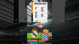 CONVOCATORIA DE CARLO ANCELOTTI PREVIA REAL MADRID VS ESPANYOL LALIGA [upl. by Ursulina]