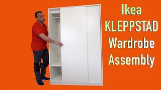 Ikea KLEPPSTAD Wardrobe Assembly instructions [upl. by Gnilyarg767]