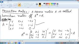 Hermitian and Skew Hermitian Matrices unit 1 [upl. by Rafaelia735]