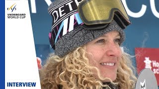 Lindsey Jacobellis  quotIm really happyquot  Feldberg  Ladies SBX  FIS Snowboard [upl. by Felicity]