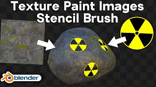 Texture Paint with Images  Stencil Brush Blender Tutorial [upl. by Scoles537]