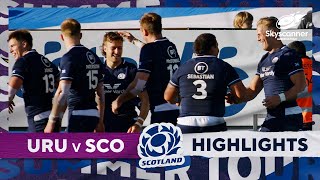 HIGHLIGHTS  Uruguay v Scotland  Skyscanner Americas Tour 2024 [upl. by Euqnomod]