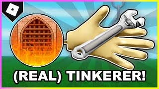 How to get TINKERER GLOVE  quotGREAT ESCAPEquot BADGE in SLAP BATTLES ROBLOX [upl. by Sibelle469]