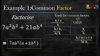 Common Factor Factorising [upl. by Rus]