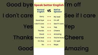 🤩Normal English VS Native English 😇english shorts shortsfeed [upl. by Lilian]