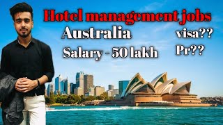 Hotel management job in Australia  salary  visa  internship [upl. by Anaugahs823]