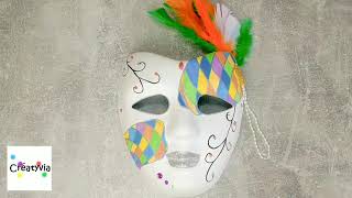 Tuto masque de Venise carnaval DIY  Matériel description [upl. by Redleh]