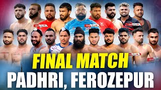 Final Match Padhri Ferozepur Kabaddi Cup 30 Aug 2024  Fatehgarh Sbhra Vs Jogewala [upl. by Oirottiv706]