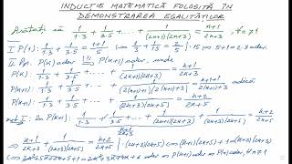 Inductie matematica folosita in egalitati [upl. by Whittaker709]