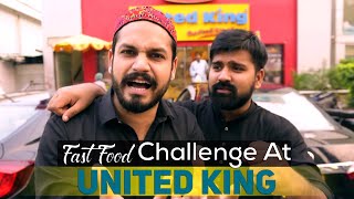 FAST FOOD CHALLENGE AT UNITED KING [upl. by Mrots]