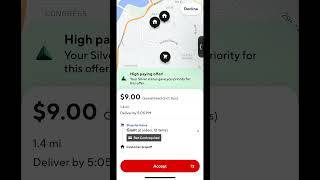Would you accept this orderdoordash doordashdriver dasher delivery instacart instacartshopper [upl. by Onivla566]
