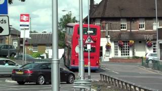 HD London buses arriving and leaving Elstree amp Borehamwood Station [upl. by Odnesor341]