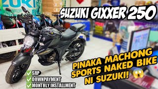 Pinaka Machong Suzuki Gixxer 250 2023 Matte Black Actual Unit Review Price Installment [upl. by Silsby]