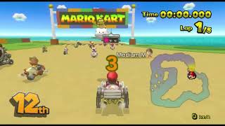 Mario Kart Wii Deluxe With Unrestricted Color Scheme Mod 353 Mario With Peachs Vehicles [upl. by Kcirdes]