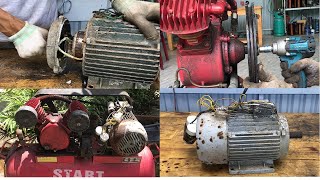 Complete The Process Of Restoring And Repairing Old And Broken Air compressors [upl. by Doykos]