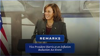 Vice President Harris Delivers Remarks at an Inflation Reduction Act Event [upl. by Maltzman]