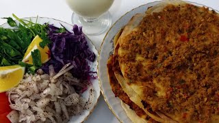 Lahmacun tarifi✅Tavada lahmacun nasıl yapılır❓ [upl. by Pylle]