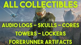 Halo Infinite  All Collectible Locations Audio Logs Skulls Cores Lockers Artifacts Towers [upl. by Aisiram]