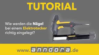 Tutorial Elektrotacker  Nägel einlegen VARO POWX138 [upl. by Dnomsed]