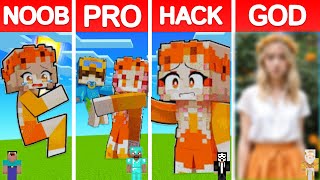 Minecraft CASH and NICO PIXEL ART BUILD CHALLENGE  NOOB vs PRO vs HACKER vs GOD [upl. by Assili555]