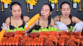 MUKBANG Spicy hotdog  Eating show Videos  Jin Su food spicymukbange eat [upl. by Dur608]