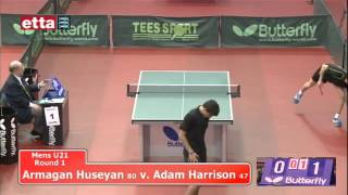 Nationals  U21 Men Group 1  Armagan Huseyan v Adam Harrison [upl. by Ennyrb]