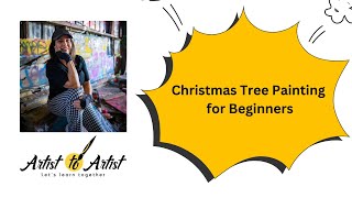 How to Paint a Colorful Christmas Tree with Acrylics  Beginner Tutorial [upl. by Pomona]