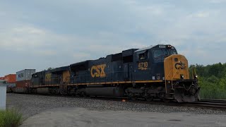 CSX Mohawk Subdivision Action in Oriskany NY with EMD Leaders and Amtrak 108 [upl. by Reinar]