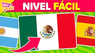 50 banderas que Debes Saber 🌍🧠🤓  Nivel Fácil  Adivina el país  Reto PlayQuiz Trivia [upl. by Coulson]