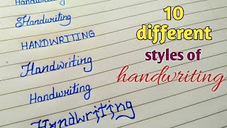 10 different types of handwriting styles in english  Beautiful english handwriting [upl. by Alfreda]