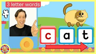 3 letter words phonics soundLearn to readat word familyfirst wordCVCletterskidslearningkids [upl. by Blackmun]