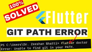 SOLVED GIT Path Error in Flutter Unable to find git in your PATH  flutter git path error 100 fix [upl. by Amsed]