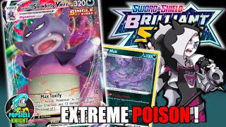 Galarian Slowking VMAX is AWESOME with MUK  Pokemon BRILLIANT STARS Deck Profile amp PTCGO Gameplay [upl. by Ninaj320]