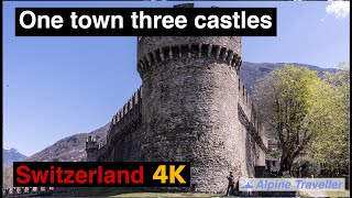 Bellinzonas 3 castles Medieval Ticino Switzerland 4K [upl. by Eldon]