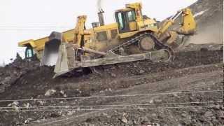 D11 and Rock Trucks Back Filling a BIG Hole [upl. by Wadleigh]