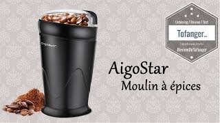 AigoStar  Moulin à café  épices  Graines [upl. by Elleinnod]