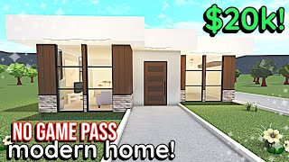 20k Beachy Modern Bloxburg NO GAME PASS House Build WITH VOICE [upl. by Weatherley]