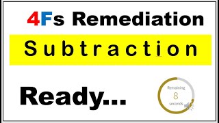 4Fs Remediation to develop students skill in subtracting numbers remedial remediation subtraction [upl. by Nairda]