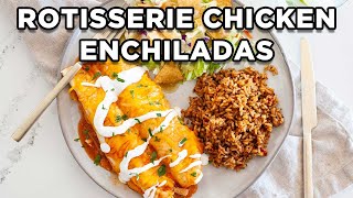 Rotisserie Chicken Enchiladas  Easy Family Dinner Recipes by MOMables [upl. by Suruat87]