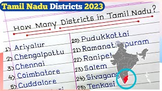 Tamilnadu District Names In English in 2023 District Names 2023 tamilnadu district [upl. by Nerac]